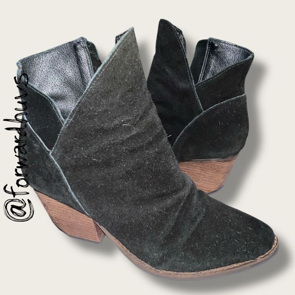 Amuse Society x Matisse Black Suede Leather Booties – Size 6M